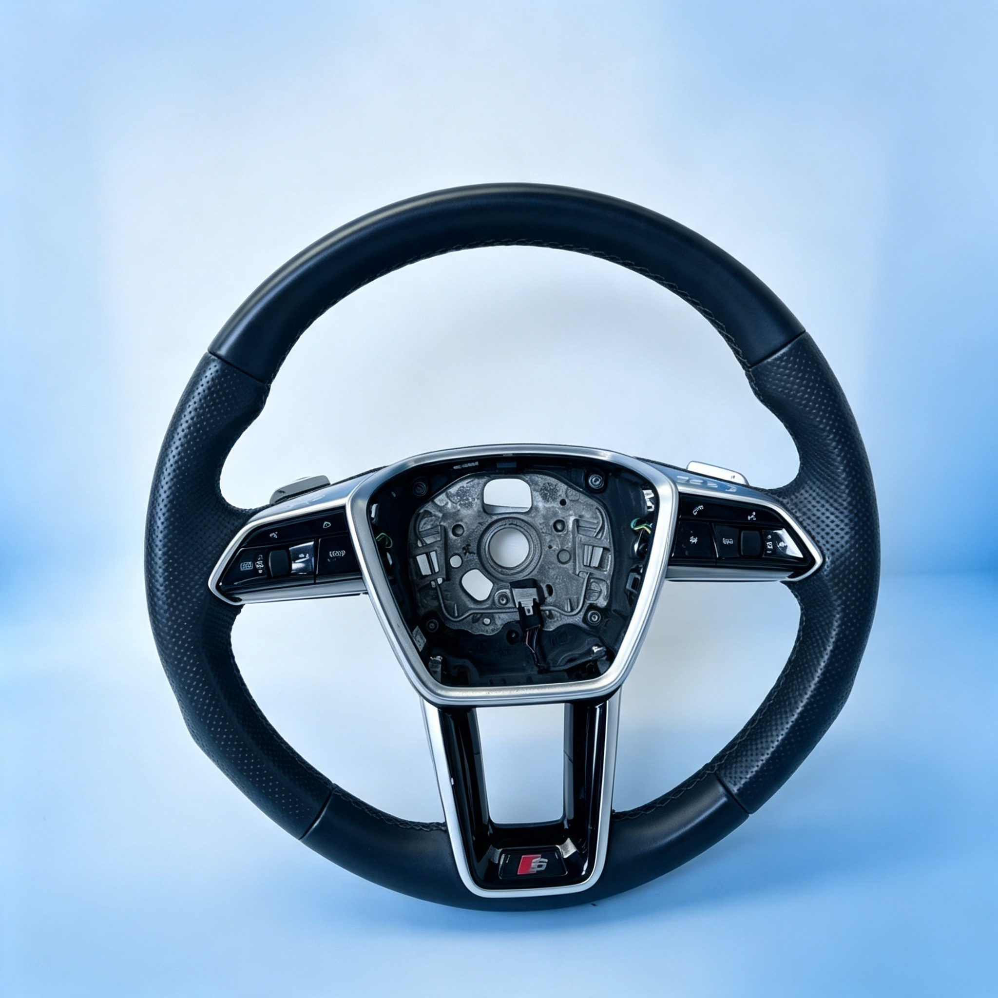 2023 Audi A6 S Line Leather Multifunction Steering Wheel